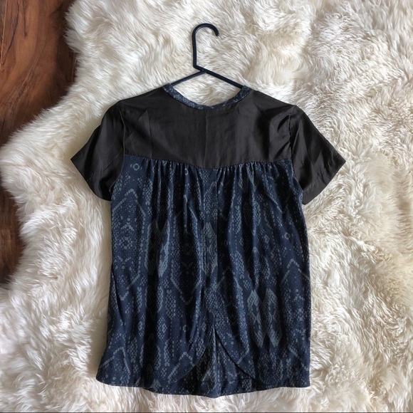 Rebecca Taylor Open Back Python Short Sleeve Tee - Picture 3 of 5